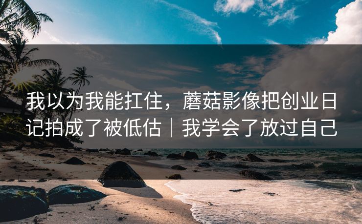 我以为我能扛住，蘑菇影像把创业日记拍成了被低估｜我学会了放过自己